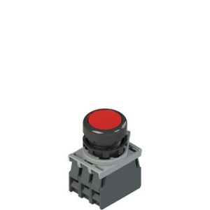 Svjetleće tipkalo crveno 1R+1M kontakt, adapter, LED 24V