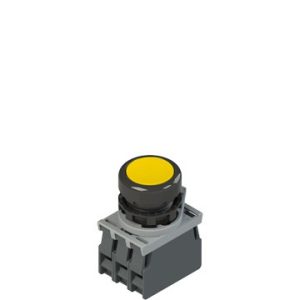 Svjetleće tipkalo žuto 1R+1M kontakt, adapter, LED 24V