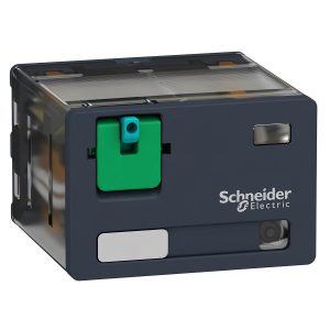 Relej snage utični RPM, 4 preklopna kontakta, 15A, 110V DC sa zastavicom za ispitivanje i LED indikacijom