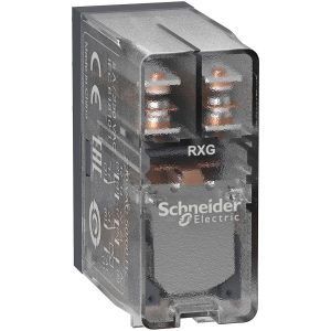 Relej interface utični RXG, 2 preklopna kontakta, 5A, 24V AC, prozirni