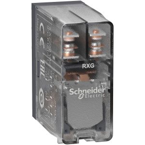 Relej interface utični RXG, 2 preklopna kontakta, 5A, 24V DC, prozirni
