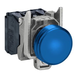 Potpuna signalna žaruljica, plava, promjera 22, obična leća s ugrađenim LED, 110… 120 V