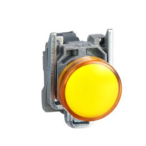 Potpuna signalna žaruljica, narančasta, promjera 22, obična leća s ugrađenim LED, 110… 120 V