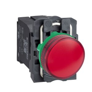 Potpuna signalna žaruljica, crvena, promjera 22, obična leća sa žaruljicom BA9s, 220... 240V