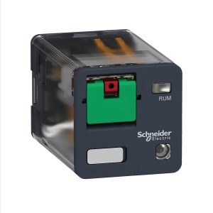 Relej utični RUM, 3 preklopna kontakta, 10A, 24V AC sa zastavicom za ispitivanje i LED indikacijom