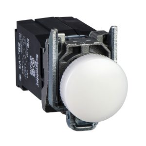 Potpuna signalna žaruljica, bijela, promjera 22, obična leća s ugrađenim LED, 400V