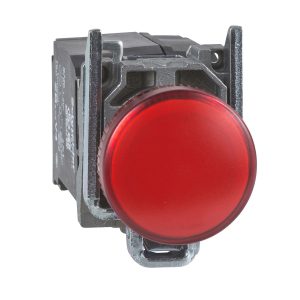 Potpuna signalna žaruljica, crvena, promjera 22, obična leća s ugrađenim LED, 400 V