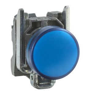 Potpuna signalna žaruljica, plava, promjera 22, obična leća s ugrađenim LED, 400 V