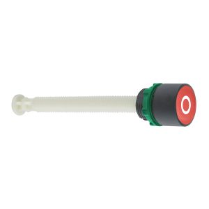 Upušteno tipkalo, crveno, za ponovno postavljanje, promjera 22, S oznakom O, za aktivnu udaljenost 17...120 mm