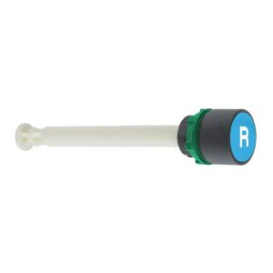 Upušteno tipkalo, plavo, za ponovno postavljanje, promjera 22, S oznakom R, za aktivnu udaljenost 17...120 mm