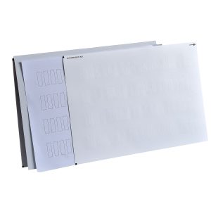 List sa 50 neoznačenih legendi 6,5 x 15,5 mm za držač