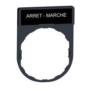 Držač za legendu 30 x 40 mm s legendom 8 x 27 mm, s oznakom ARRET-MARCHE