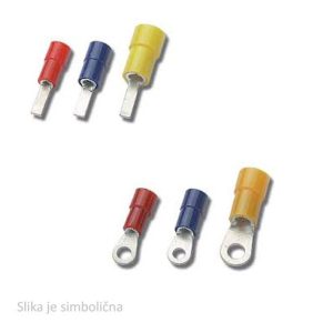 Kabelska auto stopica, izolirana, crvena, 0,25..1,5mm2/3.2x0.8mm (pak. 100 kom)