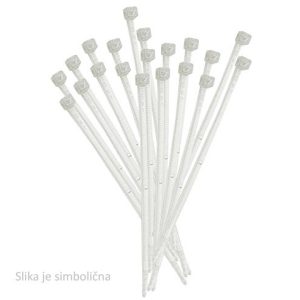 Vezica bijela 2,5x200mm sa nosačem oznake (pak. 100kom)
