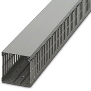 Kanal za ožičenje perforirani, sivi, plastični, 80×80×2000 mm