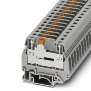 Strujna redna stezaljka s klizačem, 500 V, 41 A, vijčani priključak, presjek: 0.5 mm2 - 10 mm2, siva