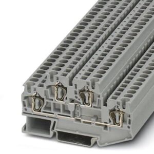Dvokatna redna stezaljka STTB 4, opružni priključak, presjek: 0.08 mm2 - 6 mm2, siva