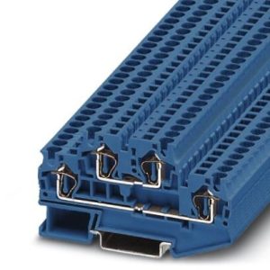 Dvokatna redna stezaljka STTB 4 BU, opružni priključak, presjek: 0.08 mm2 - 6 mm2, plava