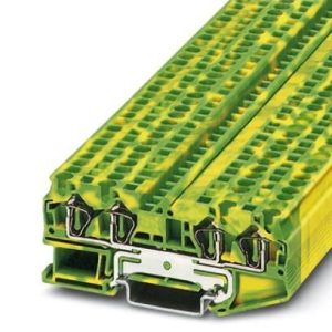 Redna stezaljka ST 4-QUATTRO-PE, opružni priključak, presjek: 0.08 mm2 - 6 mm2, žuto-zelena