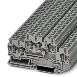 Dvokatna redna stezaljka STTB 2,5-TWIN, opružni priključak, presjek: 0.08 mm2 - 4 mm2, siva