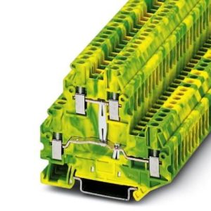 Protective conductor Dvokatna redna stezaljka UTTB 2,5-PE, vijčani priključak, presjek: 0.14 mm2 - 4 mm2, žuto-zelena