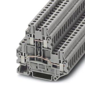 Dvokatna redna stezaljka UTTB 4, vijčani priključak, presjek: 0.14 mm2 - 6 mm2, siva