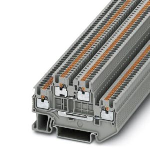 Dvokatna redna stezaljka PTTB 1,5/S, push-in priključak, presjek: 0.14 mm2 - 1.5 mm2, siva