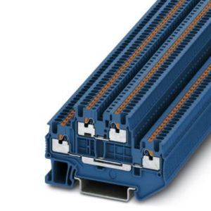 Dvokatna redna stezaljka PTTB 1,5/S BU, push-in priključak, presjek: 0.14 mm2 - 1.5 mm2, plava