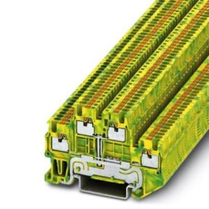 Dvokatna redna stezaljka PTTB 1,5/S-PE, sa zaštitnim uzemljenjem, push-in priključak, presjek: 0.14 mm2 - 1.5 mm2, žuto-zelena