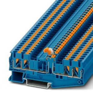 Rastavna redna stezaljka PT 2,5-QUATTRO-MTB BU, 400 V, 16 A, push-in priključak, presjek: 0.14 mm2 - 4 mm2, plava