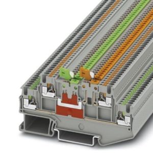 Rastavna redna stezaljka PTT 1,5/S-2MT, 400 V, 9 A, push-in priključak, presjek: 0.14 mm2 - 1.5 mm2, siva