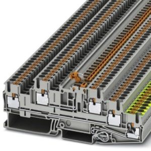Redna stezaljkal block PTB 2,5-PE/L/MT, push-in priključak, presjek: 0.14 mm2 - 4 mm2, siva