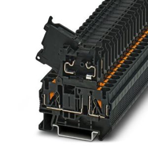Redna stezaljka, PT 4-HESI (5X20) s osiguračem (staklo, keramika…), push-in priključak, presjek: 0.2 mm2- 6 mm2, za G osigurače 5 x 20, crna