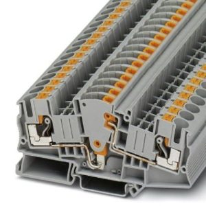 Rastavna redna stezaljka PTME 6, push-in priključak, presjek: 0.5 mm2 - 10 mm2 , AWG: 20 - 10, š: 8.2 mm, siva