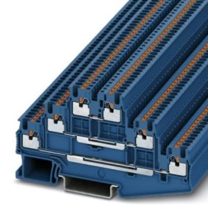Višekatna redna stezaljka PT 1,5/S-3L BU, push-in priključak, presjek: 0.14 mm2 - 1.5 mm2, plava