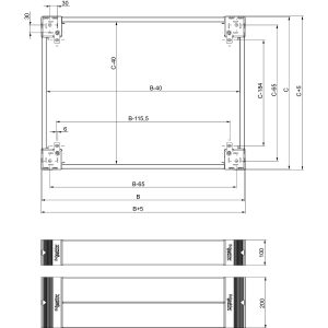 Podnožje ormara SM/SFN, bočno, v×d: 100×400 mm, pak=2