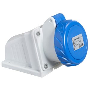 Utičnica PratiKa, zidna, kutna, 2P+E, 16A, 200-250V, 50/60Hz, IP67, priključak vijak, satni broj 6