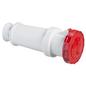 Utičnica PratiKa, ravna za montažu na kabel 3P+N+E, 125A, 380-415V, 50..60Hz, IP67, priključak vijak, satni broj 6