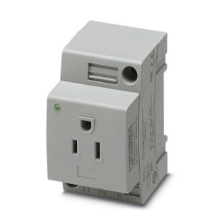 Utičnica, za DIN šinu, konektor pin pattern AB, 15A, LED indikacija,125 V AC, 15 A, -20 °C, 60 °C, UL 508, tip: EO-AB/UT/LED/15