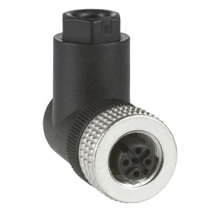 Ženski, M12, 4 pinski, konektor pod kutom, kabelska uvodnica Pg 7
