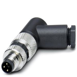 Konektor muški, kutni, 3-pinski, M8 vijčani priključak, kabel 3,5 ... 5 mm, SACC-M 8MR-3CON-M-SW