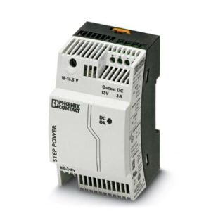 Ispravljač STEP POWER, ulaz: 1 faza, izlaz: 12 V DC/3 A, za ugradnju na DIN šinu. STEP-PS/ 1AC/12DC/3