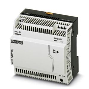 Ispravljač STEP POWER, ulaz: 1 faza, izlaz: 48 V DC/2 A, za ugradnju na DIN šinu. STEP-PS/ 1AC/48DC/2