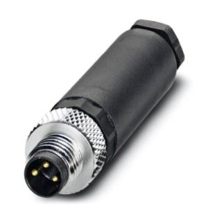 Konektor muški, ravni, 3-pinski, M8 vijčani priključak, kabel 3,5 ... 5 mm, SACC-M 8MS-3CON-M-SW