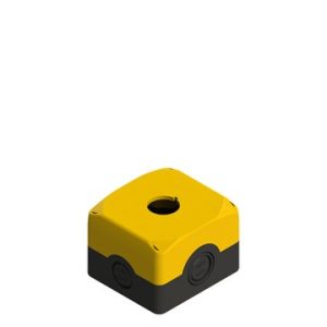 Plastična kutija, žuta, s jednim otvorom promjera 22mm