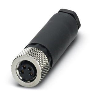 Konektor, ženski, ravni, 4-pinski, M8 vijčani priključak, kabel 3,5 ... 5 mm, SACC-M 8FS-4CON-M-SW