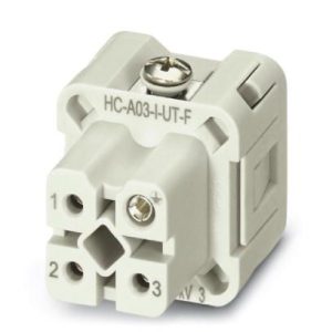 Utičnica-umetak ženski D7 serija, 3 pozicije + PE vijčani priključak, 230/400 V, 24 A, 0.5 mm2 ... 2.5 mm, HC-A03-I-UT-F