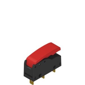 Mini krajnja sklopka MK serije, sa crvenom polugom, plastična, 1R+1M