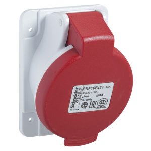 Utičnica ugradbena pod kutem 3P+N+E, 16A, 380-415V, 50/60Hz, IP44, priključak vijak, satni broj 6