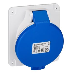Utičnica ugradbena pod kutem 2P+E, 32A, 200-250V, 50/60Hz, IP44, priključak vijak, satni broj 6